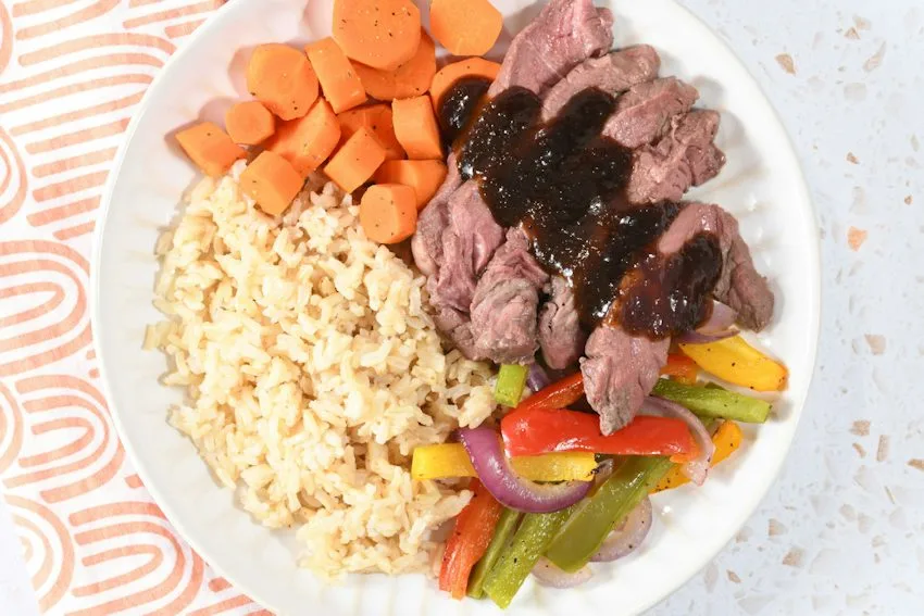 Spicy Korean Style BBQ Beef with Peppers and Carrots
